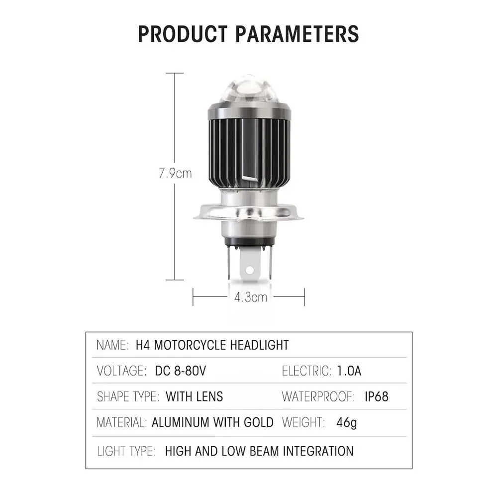 On/Off Switch LED Headlights Turn Signal Lamp Aluminum Alloy Plated coating UV-resistant Waterproof Anti-explosion Energy-saving