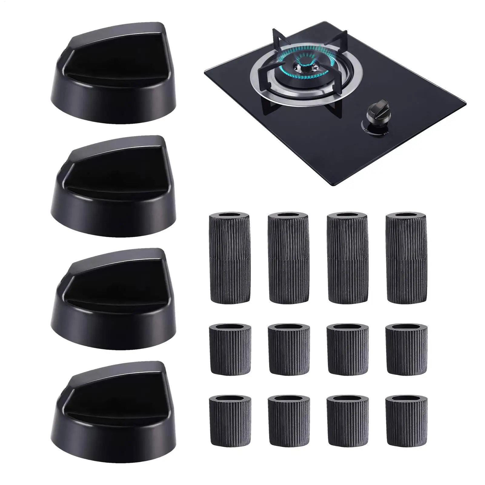 Stove Top Control Knobs Universal Thermostat Stove Button Benchtop Burner Oven Knobs Accessories For Home Kitchen Cookers