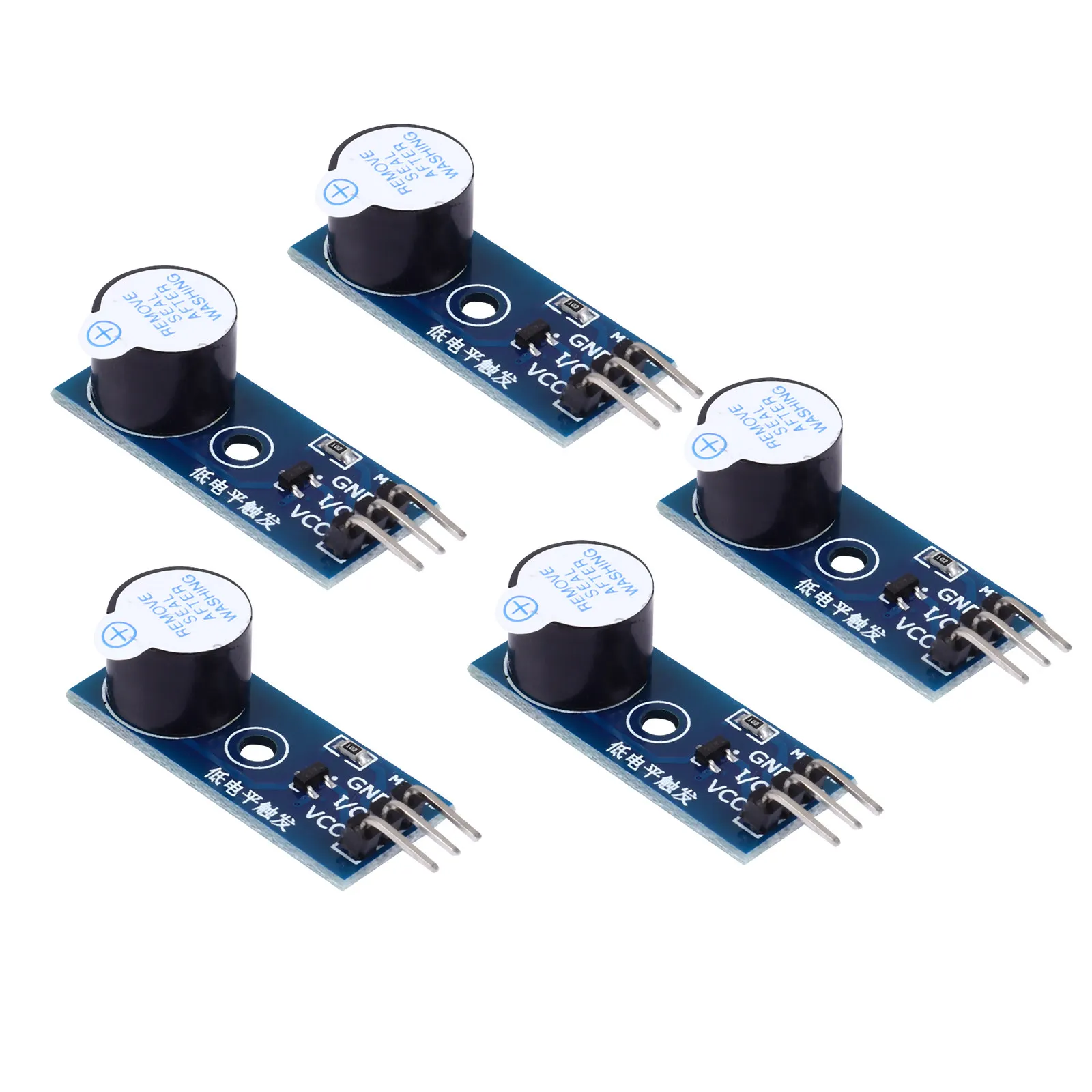 5pcs Active Buzzer Module .3-5V Low Level Trigger Continuous Sound Alarm Tone Module For Security Device