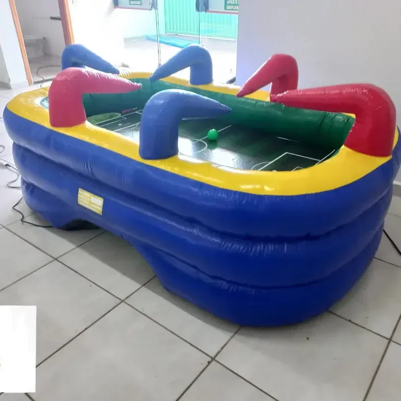 Newly Upgraded KSFUN Inflatable Football Soccer Air Hockey Table Games PVC Material Portable 6 People Children Outdoor