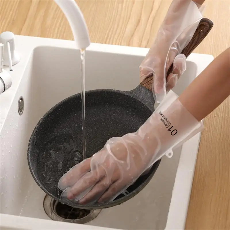 Waterproof Dishwashing Gloves Wear-resistant Durable Flexible Oil-proof Healthy Material Latex Gloves For Cleaning Lasting Soft