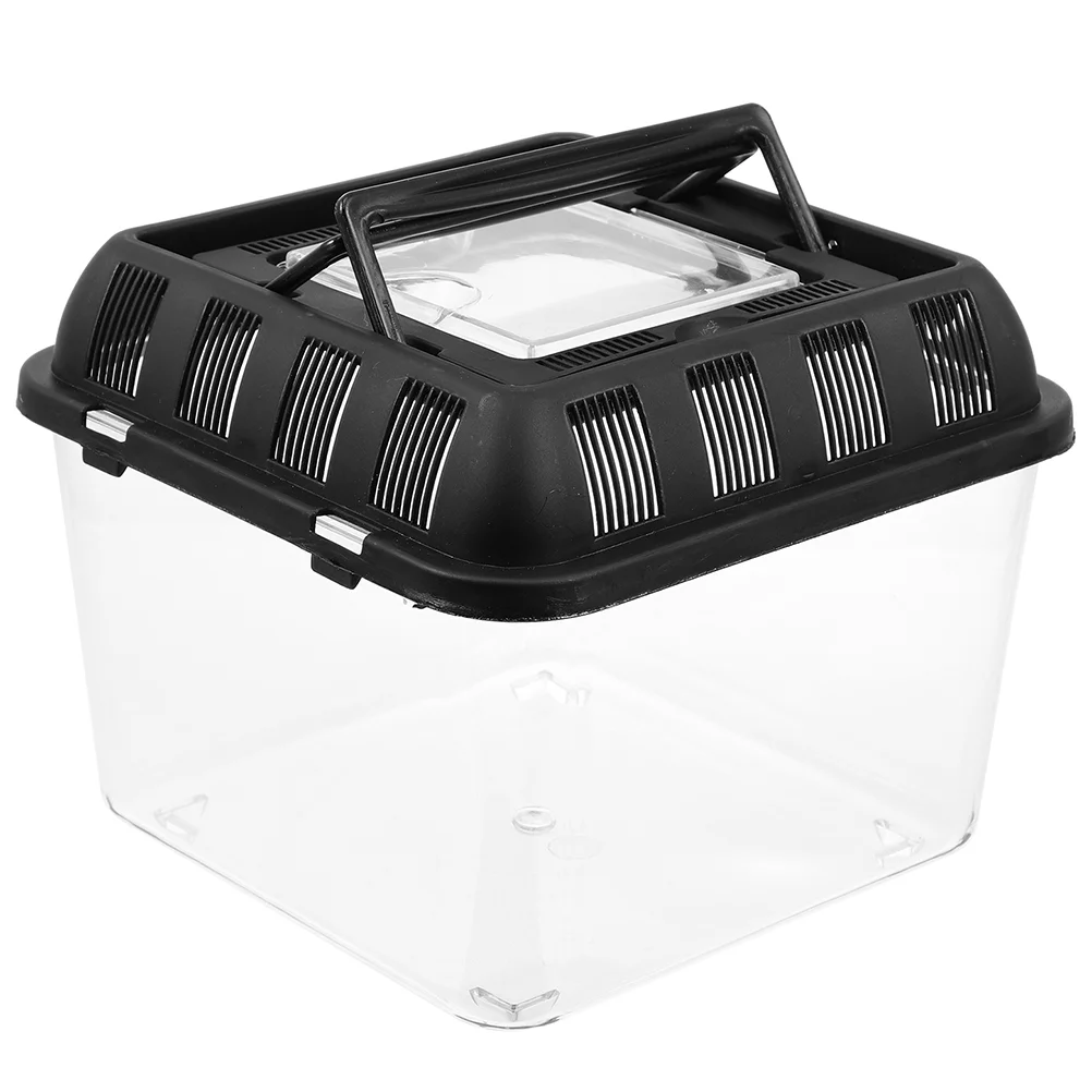 

Reptile Enclosures Small Pet Breeding Box Turtle Tank with Handle Plastics for Jumping Spider Tortoise