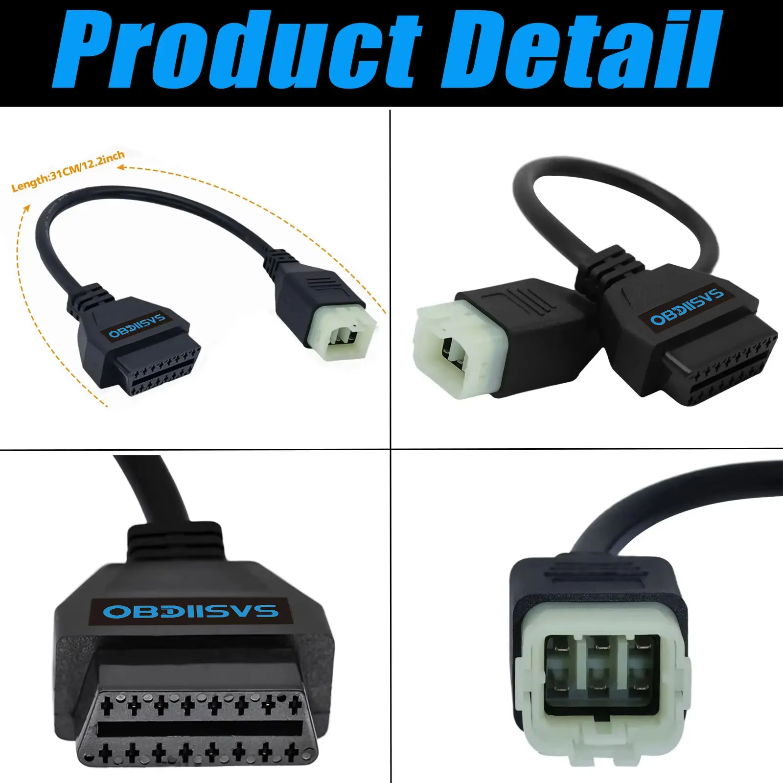 Für Royal Enfield 6-Pin OBD2 Diagnosekabel für Hunter 350/Himalayan/Classic 350/Meteor 350 Motorrad OBDII Adapterkabel – Detail 5