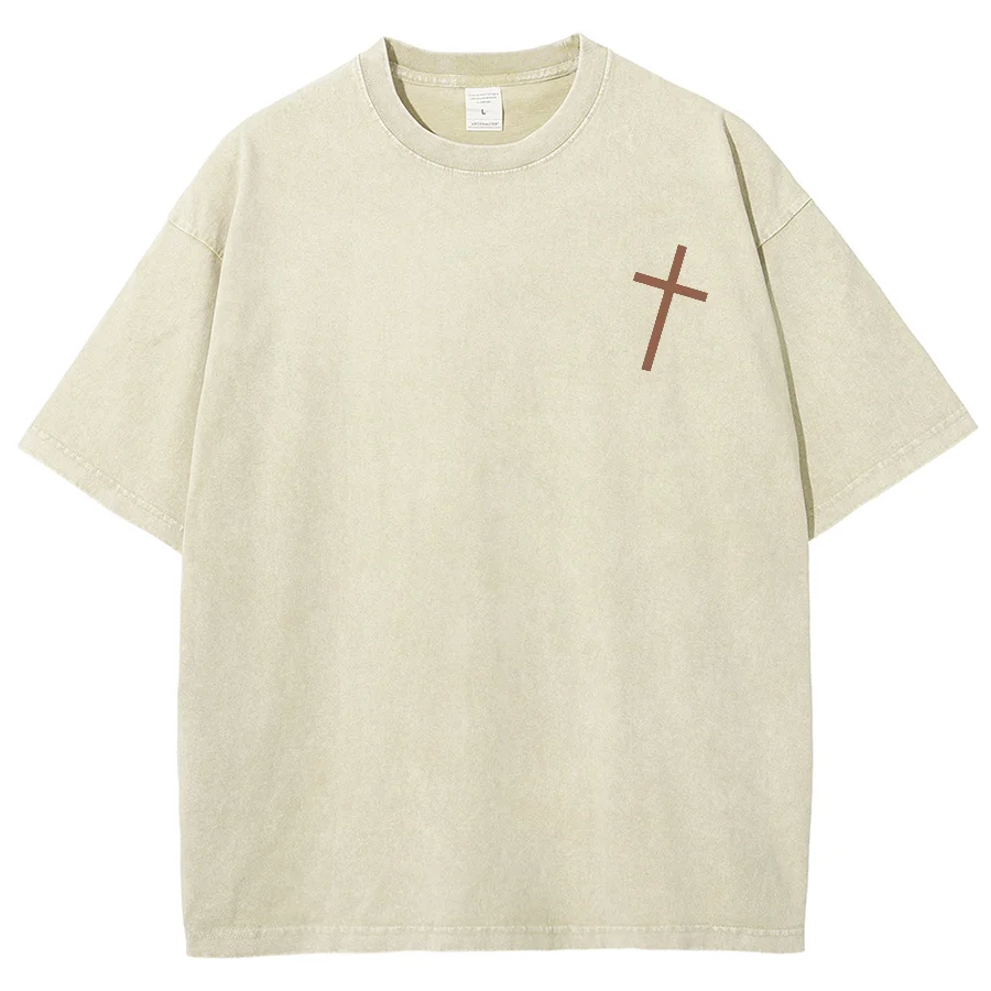 Trend Oversize T-Shirt American Neutral Style Cartoon Earth Letter Printing Sleeve Designer New Trend Washed Denim Short Sleeves