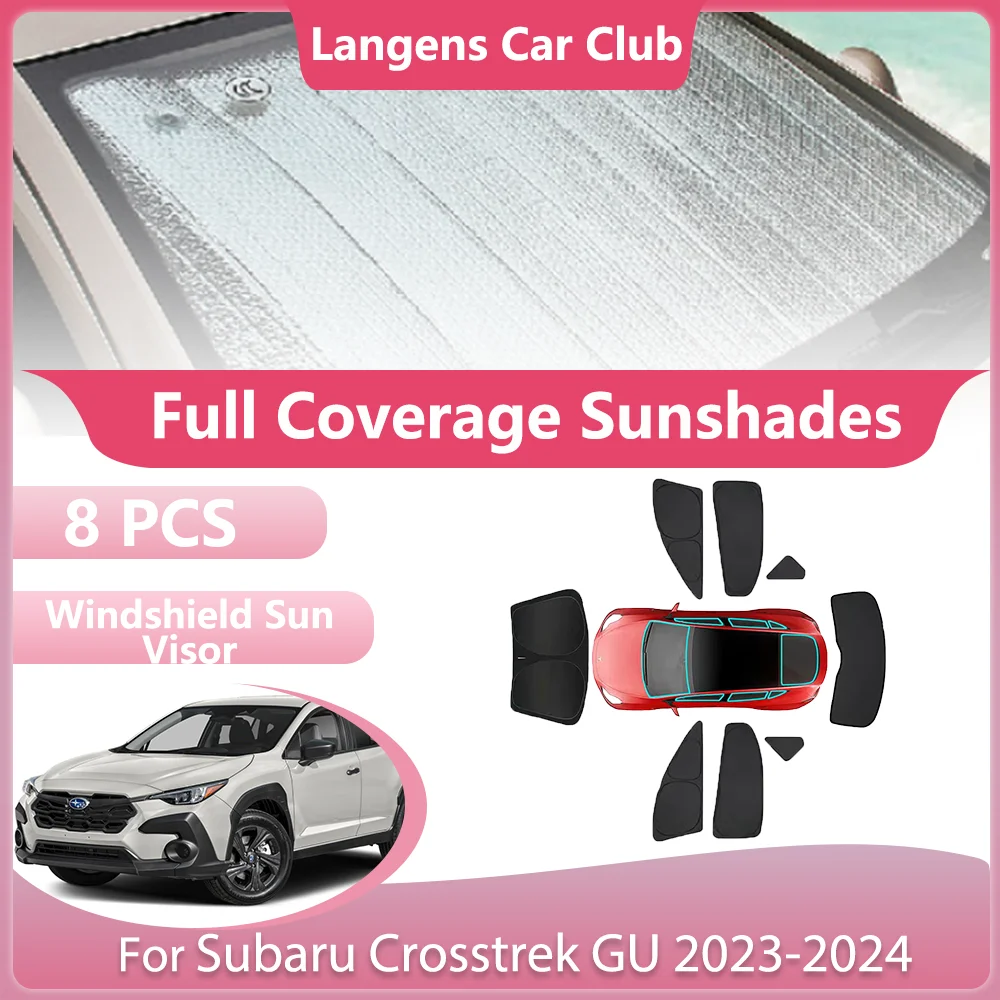 

Full Car Sun Shade Parasol for Subaru Crosstrek GU 2023~2024 Mat Visor Side Window Sunshade Cover Anti UV Pad Accessories.
