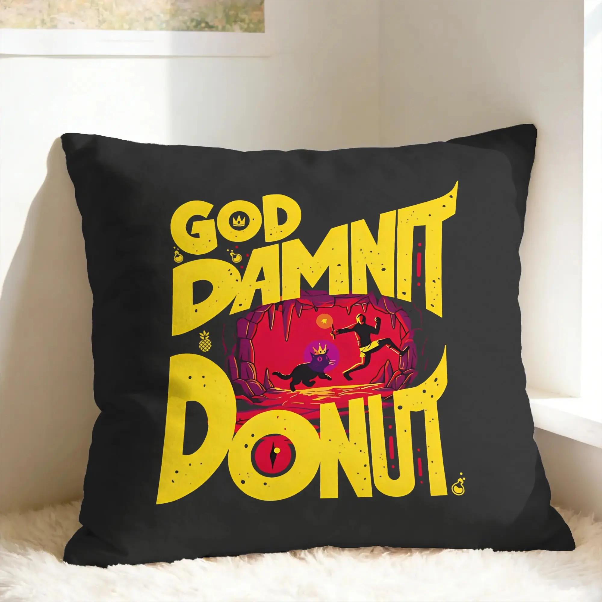 Dungeon Crawler Carl New Achievement Pillowcases  Retro Trendy Pillow Case For Living Room Bed Chair Comfy Pillow Cover