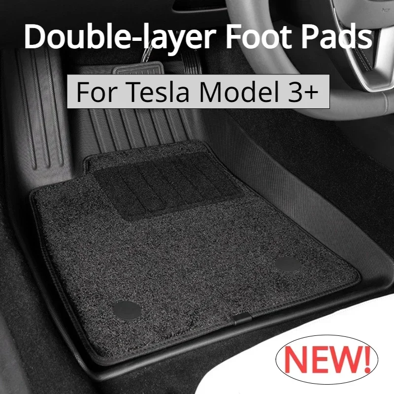 

Floor Mats for Tesla Model 3+ TPE Waterproof Wear-resistant Double-layer Foot Pads 6pcs New Model3 Car Interior Accessories 2024