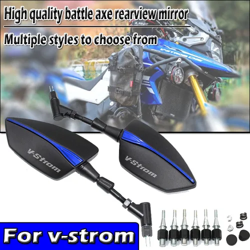 Para v-strom 650 v-strom 650 1000 1050/xt DL250 DL650 dl1000 8/10mm espejos retrovisores universales ajustables espejo lateral