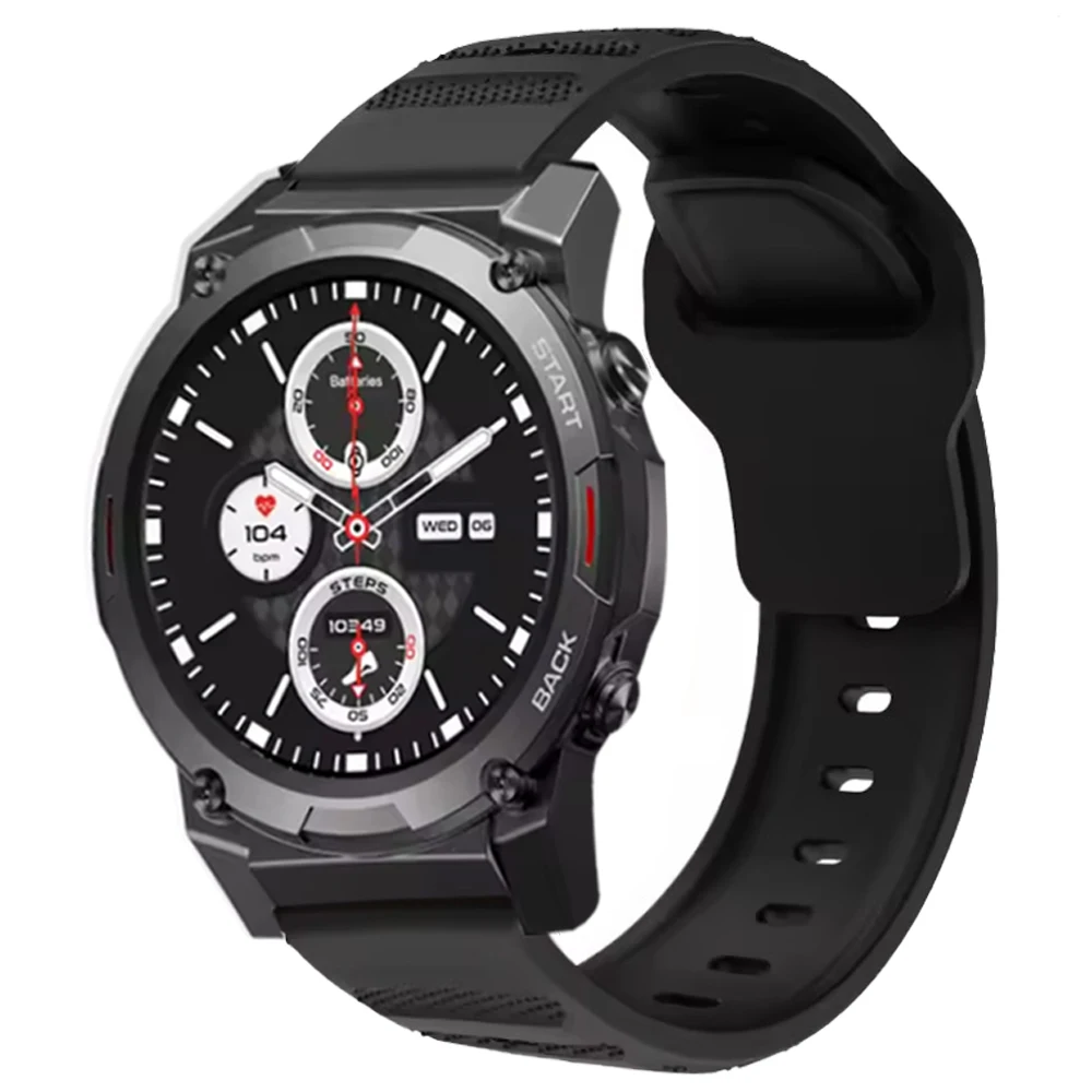 Сменный ремешок 22 мм для Zeblaze Vibe 7/Pro/Lite/Stratos 2 3/Btalk3/GTS3 GTR3/Ares 3 Pro, водонепроницаемый мягкий силиконовый ремешок для часов