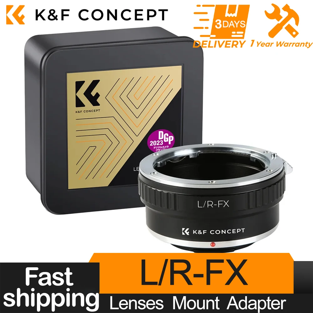 K&F Concept L/R-FX Lens Mount Adapter for Leica R Mount Lens to Fujifilm FX Mount Camera for Fuji X-A1 X-A2 X-A3 X-Pro1 X-Pro2