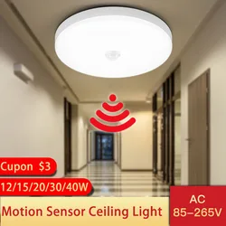 Ceiling Lamp LED With Motion Sensor Light Lamp Ceiling Radar Smart Lamp 220V/110V For Corridor Human Motion Ceiling Panel Light