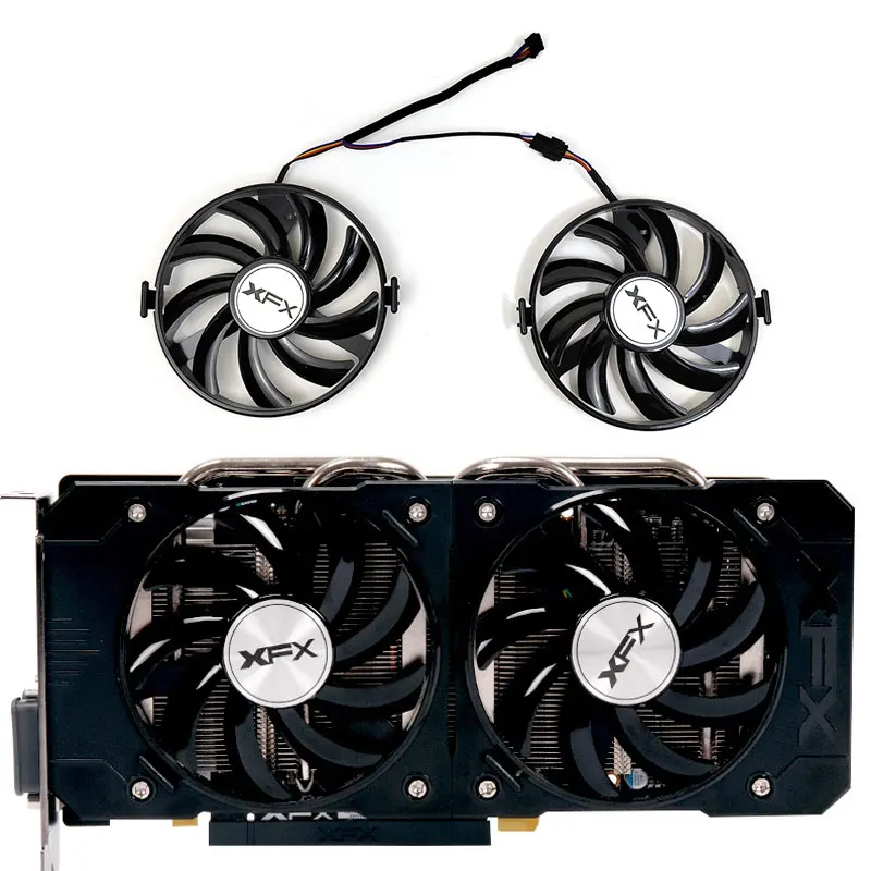 

Вентилятор XFX FDC10U12S9-C R9 380 370 R7 350 360 370 GPU, подходит для охлаждения графической карты XFX R9 380 370 R7 350 360 370, RX 460 560