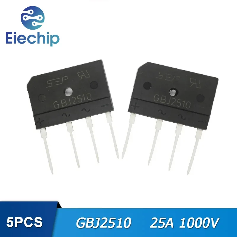 5pcs/lot GBJ2510 Diode Bridge Rectifier  25A 1000V GBJ2510 25 Amp 1000 Volt Electronic Diodes