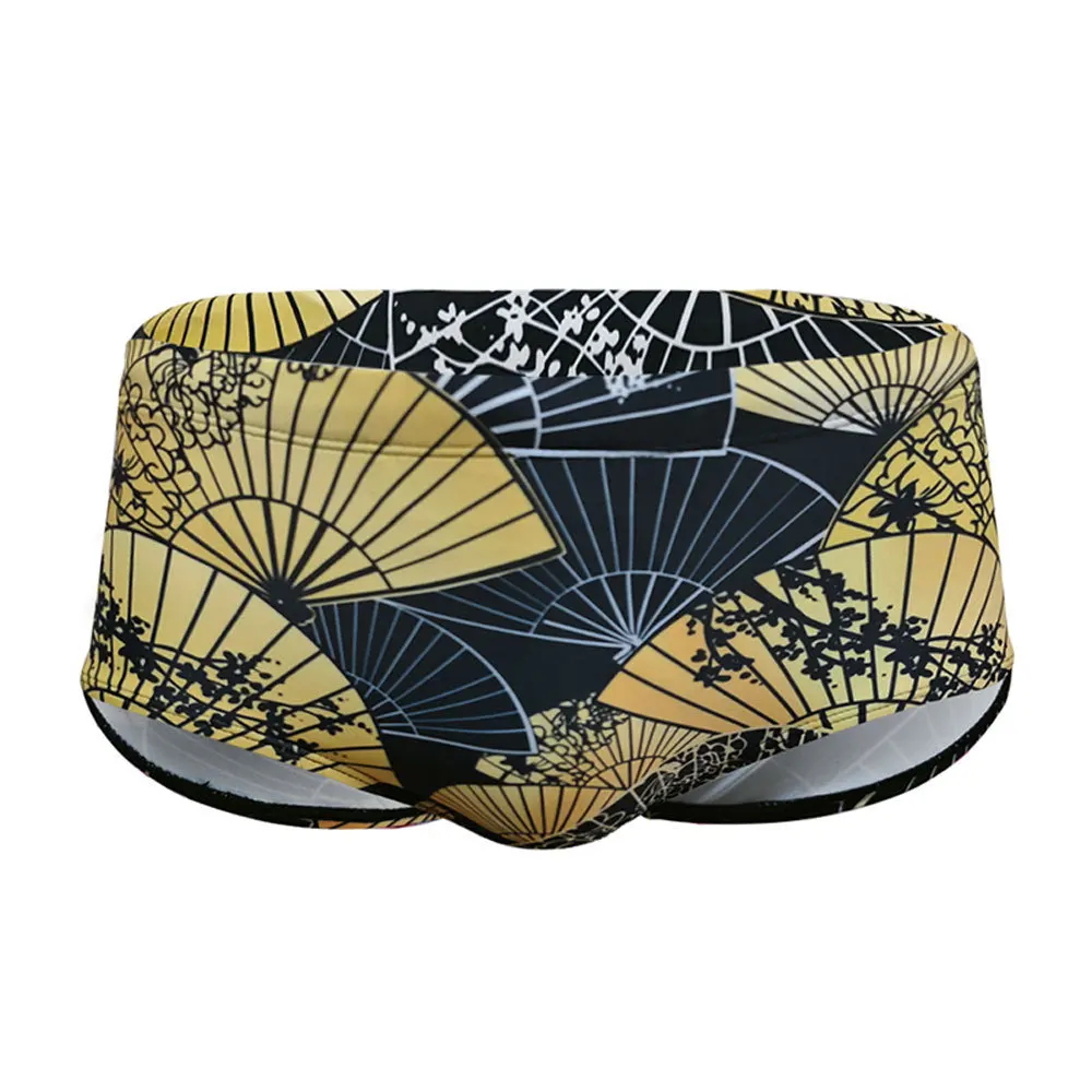 

Модные мужские плавки-боксеры с цифровым принтом для внешней торговли, черные с золотым узором, повседневные, для пляжа и спорта UXH619-1