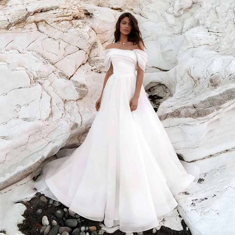 

Eightree Formal 2026 A-Line Wedding Dresses Ott The Shoulder Backless Bridal Dress Princess Wedding Ball Prom Gowns Customized