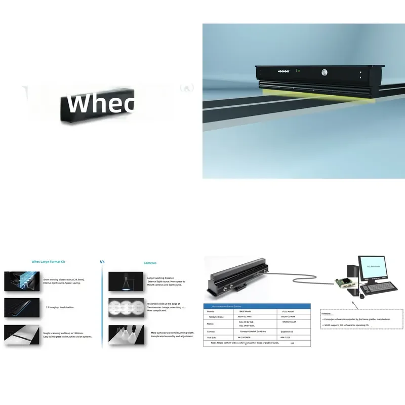 WHEC SL85 Contact Image Sensor CIS Industrial Line Scan Technology for Surface Inspection Banknote Recognition Compact