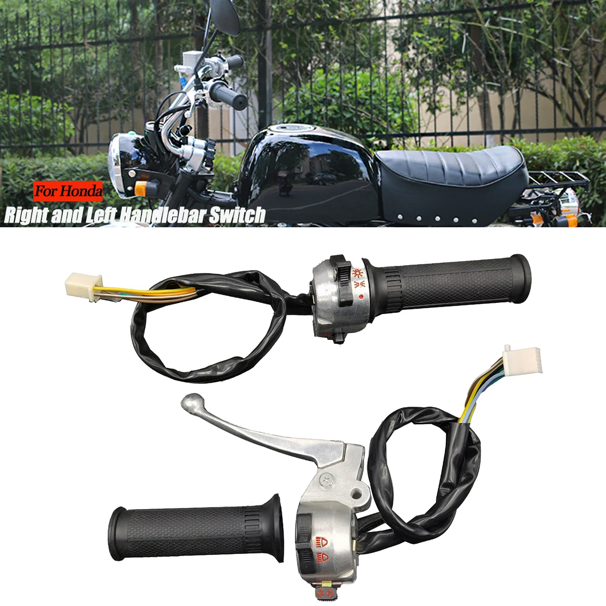 

Motorcycle CNC Right and Left Handlebar Switch and 22mm Handle Grips For Honda Z50 Z50A Z50J Z50R Mini Trail Monkey Bike Parts