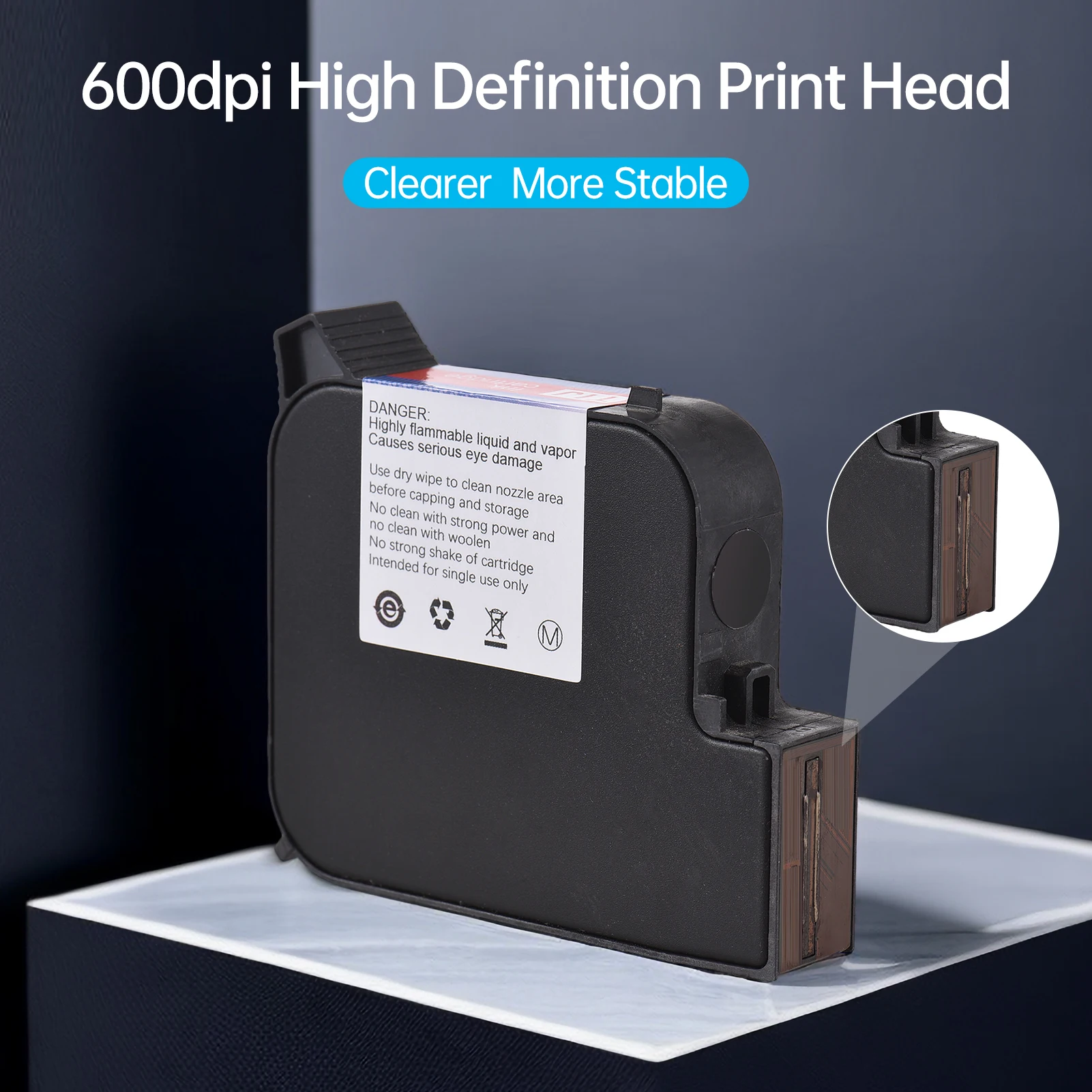 Handheld Printer Ink Cartridge 308S Ink Cartridge Replacement Quick-Drying 45ml for M20/T50 Handheld Inkjet Printer(Yellow)