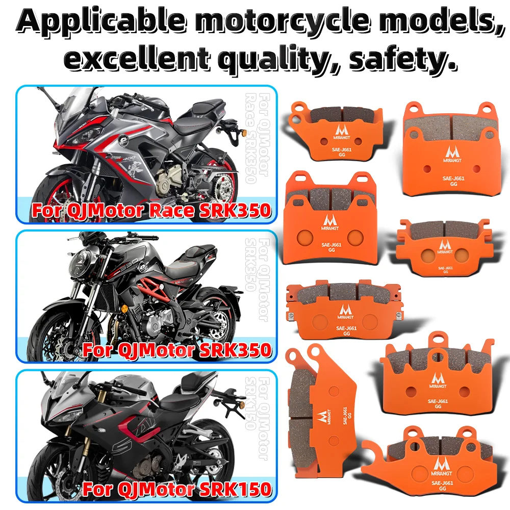 MRRANGT Motorcycle Ceramic Brake Pads Set for QJMotor SRK700 SRK350 SRK250 SRK150 Brake pad