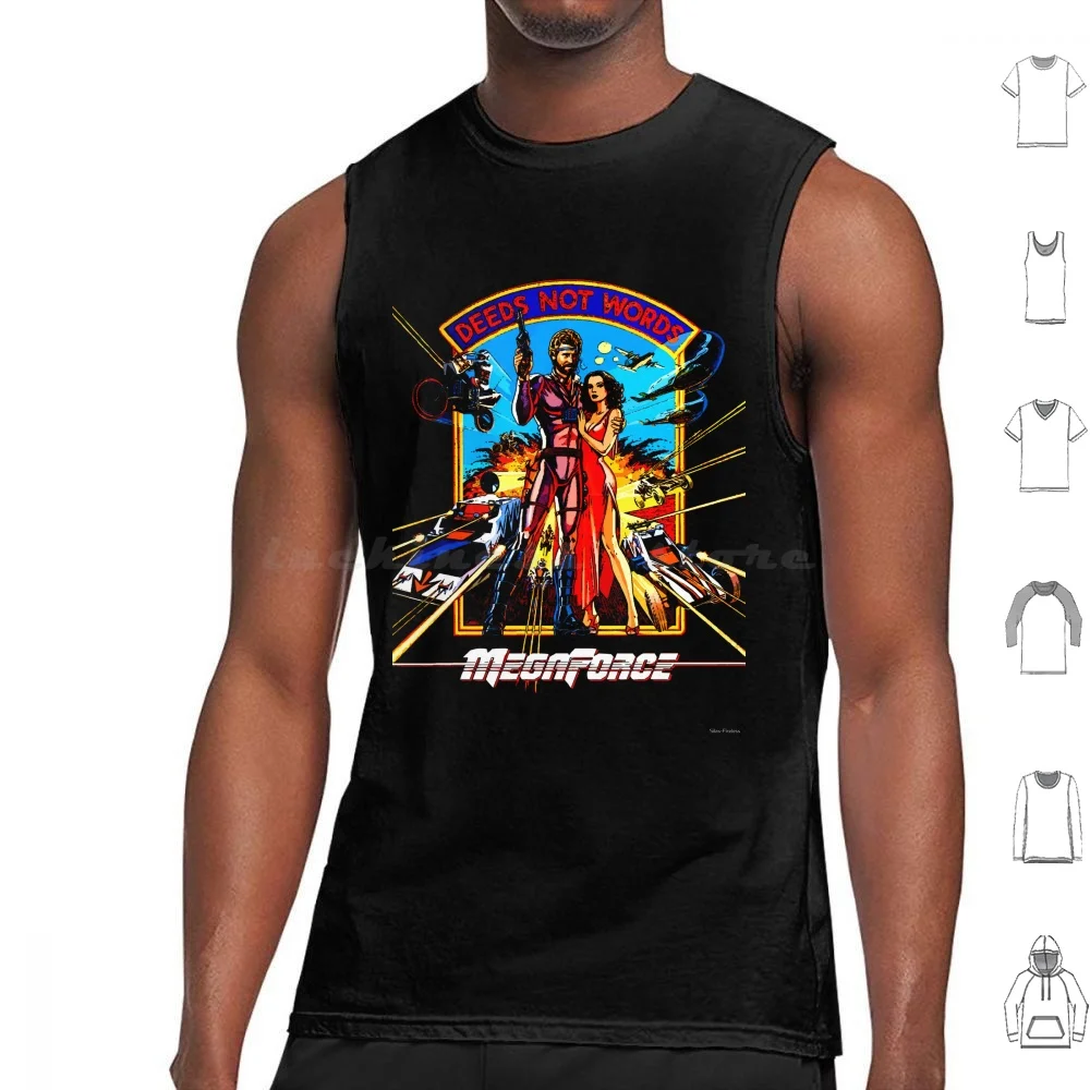 Megaforce Tank Tops Print Cotton Science Fiction Sci Fi Scifi Sf Movie Film Video Dvd Tv Cult Retro Vintage