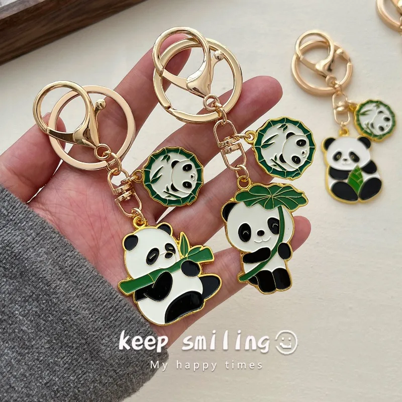 Adorable China Chic Creative Panda Keychain Exquisite Chinese Style Original Design Small Gift Pendant Cartoon Bag Decoration
