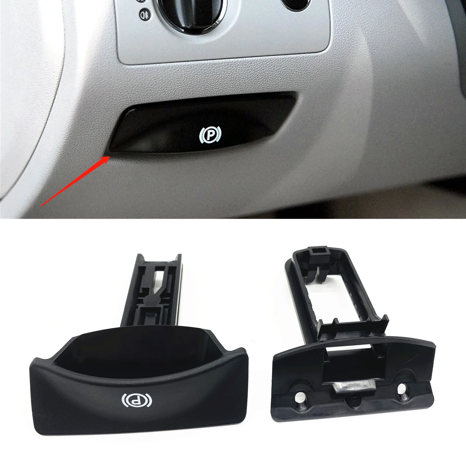 Car Parking Hand Brake Handle & Base Kit Handbrake Handlebar Cover Knob For Mercedes Benz W164 GL320 GL350 GL450