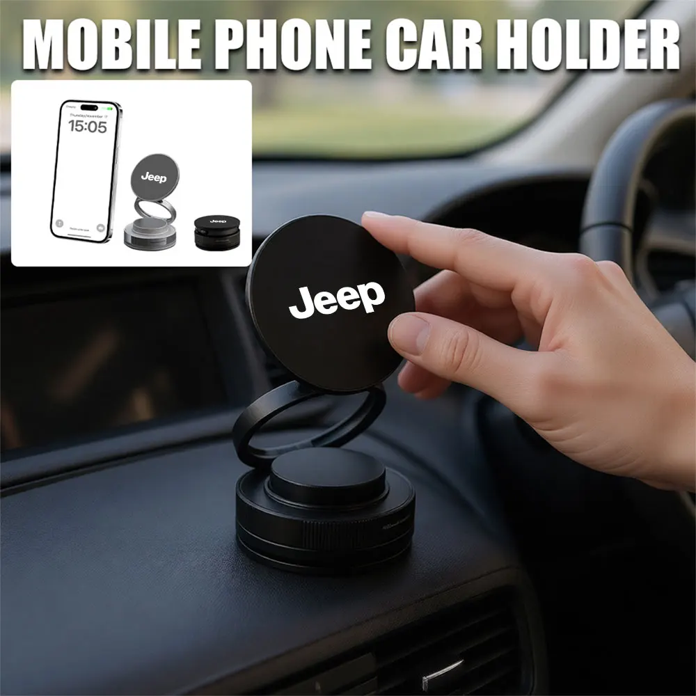 

1pc Car Phone Magnetic Stand with Mechanical Vacuum Suction Cup, Navigation Universal Holder For Jeep Renegade Wrangler Compass
