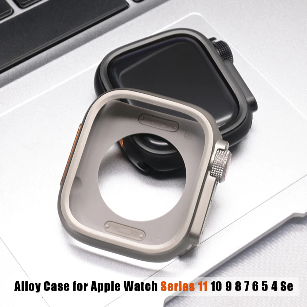 

Металлический чехол для Apple Watch Series 11 10 46 мм 45 мм 44 мм Защитный чехол из сплава для iwatch 9 8 7 6 5 Изменение на Ultra 3 49 мм