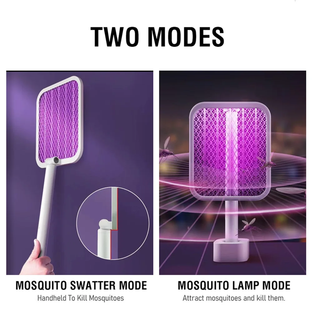 Mosquito Fly Swatter Boxed Lithium Telescopic Battery Usb Charging Summer Targeted Pest Control Products Fly Swatter 1200mah