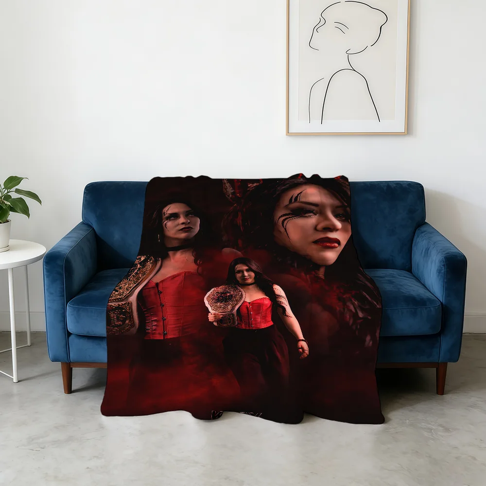 S-Stephanie V-Vaquer Wrestler Blanket Flannel Warm Soft Throw Blanket For Room Sofa Childish Birthday Gifts
