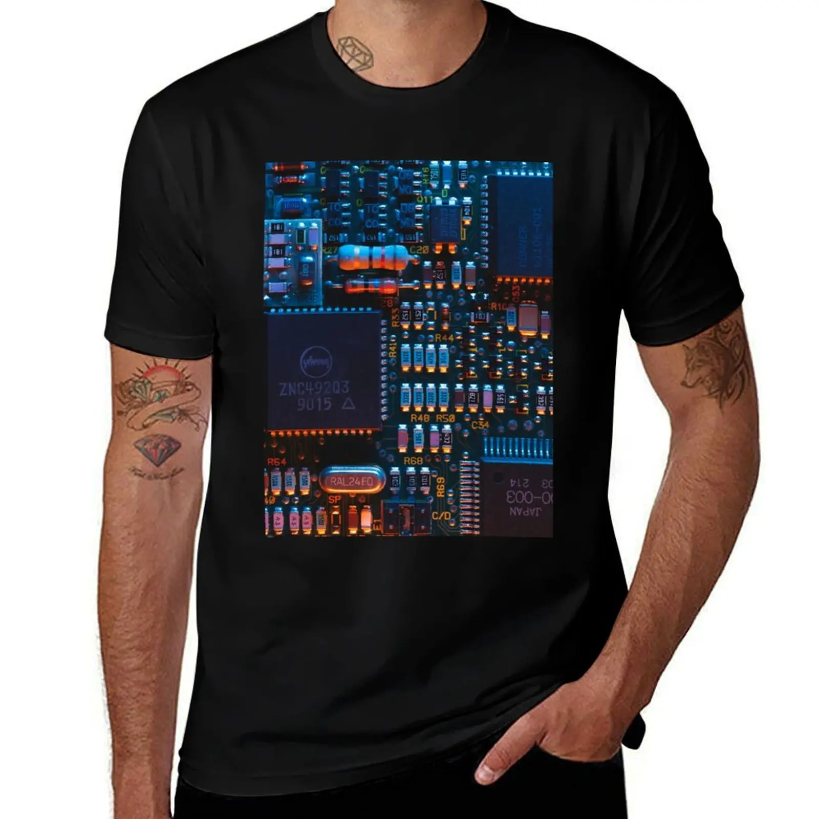 

Microchip Circuit T-Shirt man t shirts for men t shirts for man graphic vintage T-Shirt