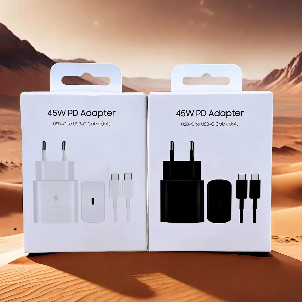 

Зарядное устройство Samsung 45W Super Fast Charge, сертифицированное ЕС, для Galaxy Z Fold 5 4 3, Flip 5 4 3, S23, S24 Ultra, S20, S22, S21