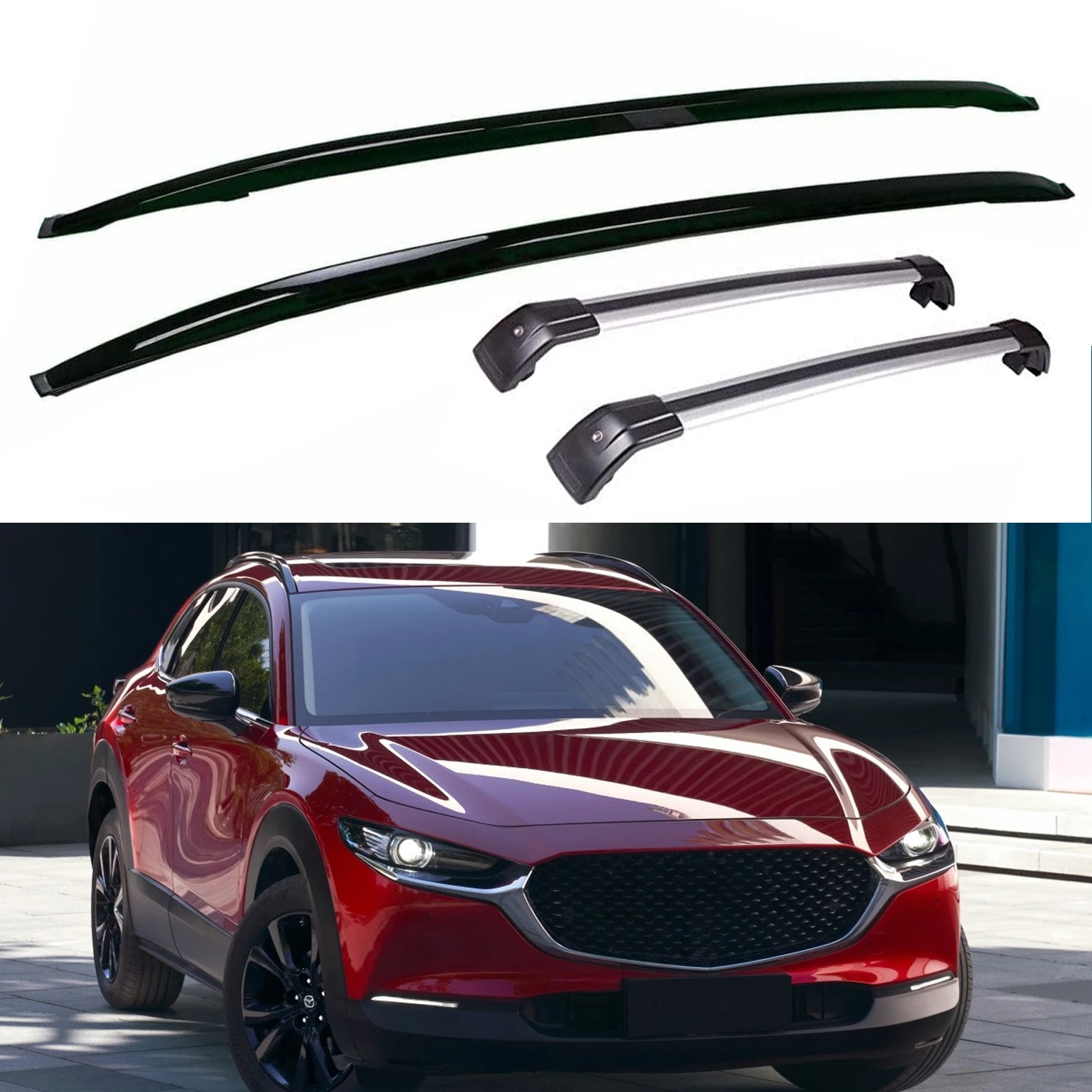 4Pcs Roof Rail Rack…