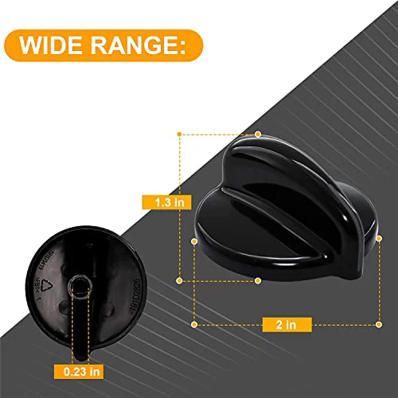 인텔리전스 4개 스토브 손잡이, 버너 제어 손잡이, 레인지 손잡이 가스 스토브 블랙 레인지/스토브/쿡탑/오븐 WB03T10236 Classy