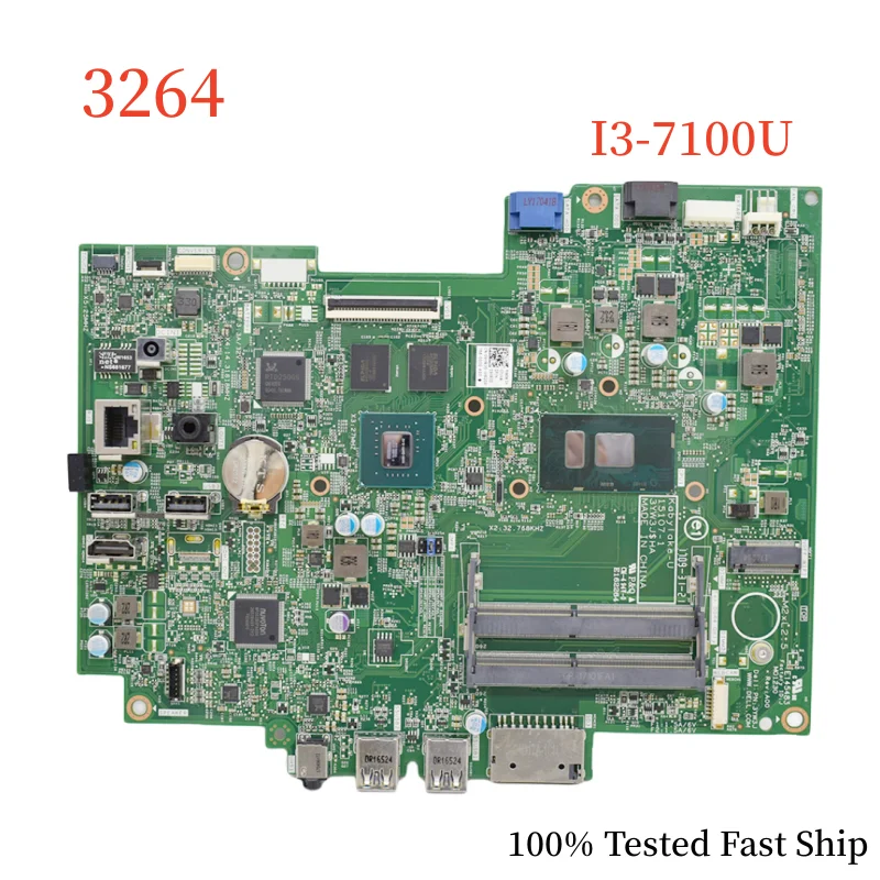 

CN-09YR35 For Dell Inspiron 3264 Motherboard 15107-1 09YR35 9YR35 With I3-7100U Mainboard 100% Tested Fast Ship