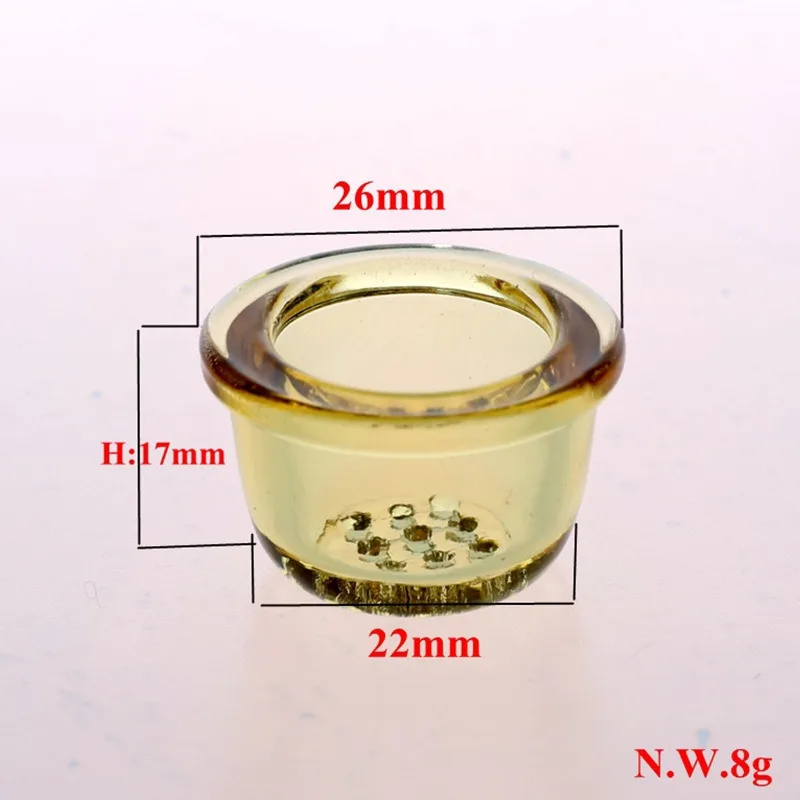 1Pc Mini Glass Cigaret Pipe Filter Tips Round Mouth for Dry Herb Tobacco Rolling 9 Holes Glass Tobacco Pipe view 2
