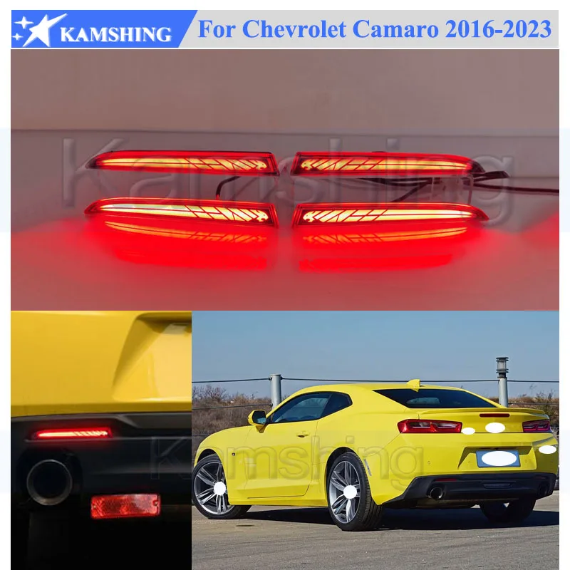 Kamshing 1 Set Modify LED Rear Bumper Light Lamp For Chevrolet Camaro 2016-2022 Rear Bumper Fog Light Fog Lamp Rear Foglight
