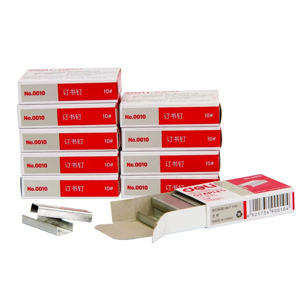 Deli 1000pcs Boxed 10# Staples Mini Stapler Book Nail School Office Supply Student Stationery Gift Business Binding Tool