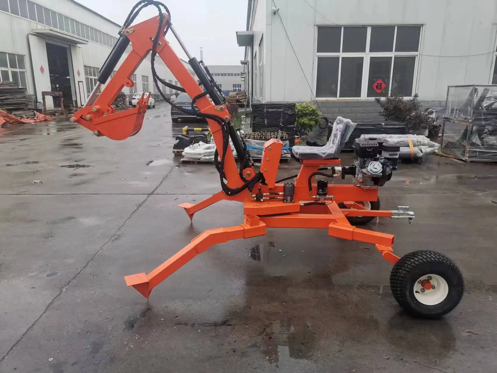 Mini Excavator 360 Degree Rotation Small Backhoe Mini Digging Machine 12HP Diesel Engine or 15HP Gasoline Engine