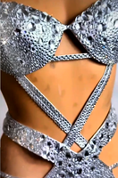 SYL dance stone fringe fully crystallized Custom Size