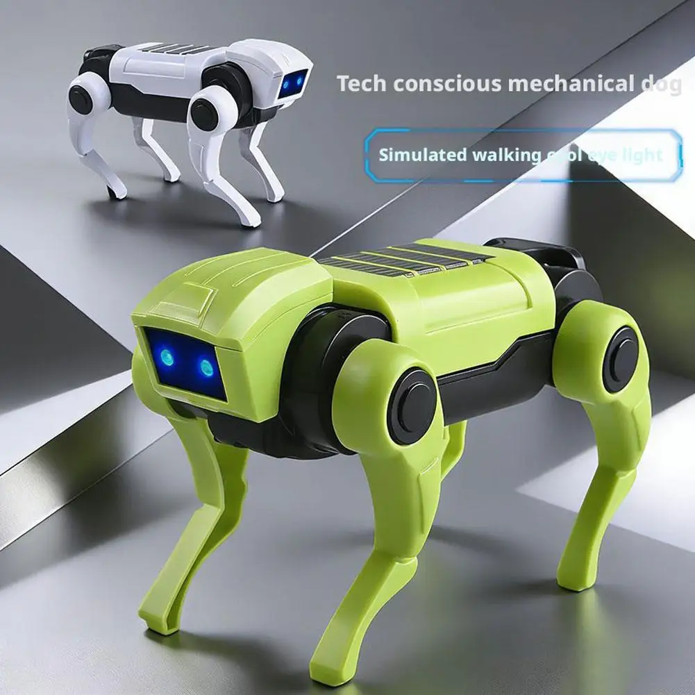 Cartoon DIY Assembly Dog Rc Robot Walking Mechanical Toy Science Teaching Assembling Model Electric Toys Kids Gifts