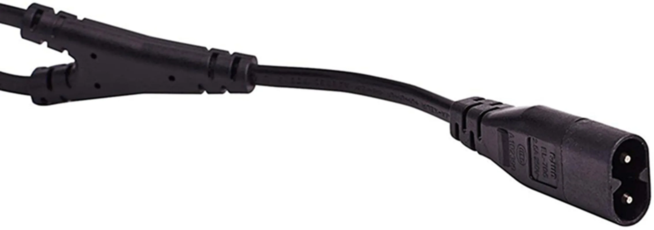 IEC320 C8 to 2X C7 Y Splitter AC Power Cord, IEC Figure 8 Male to 2 Female 1 in 2 Out AC Power Cable 30CM