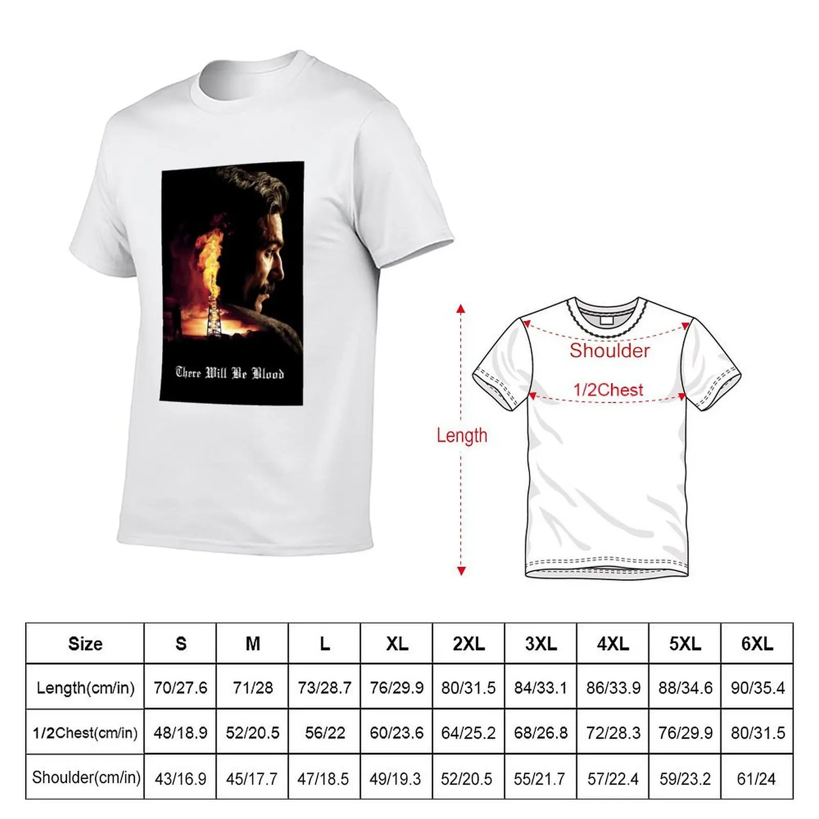 Vintage Retro There Will Be Blood 2007 T-Shirt t shirts for man slim fit man t shirts cotton T-Shirt