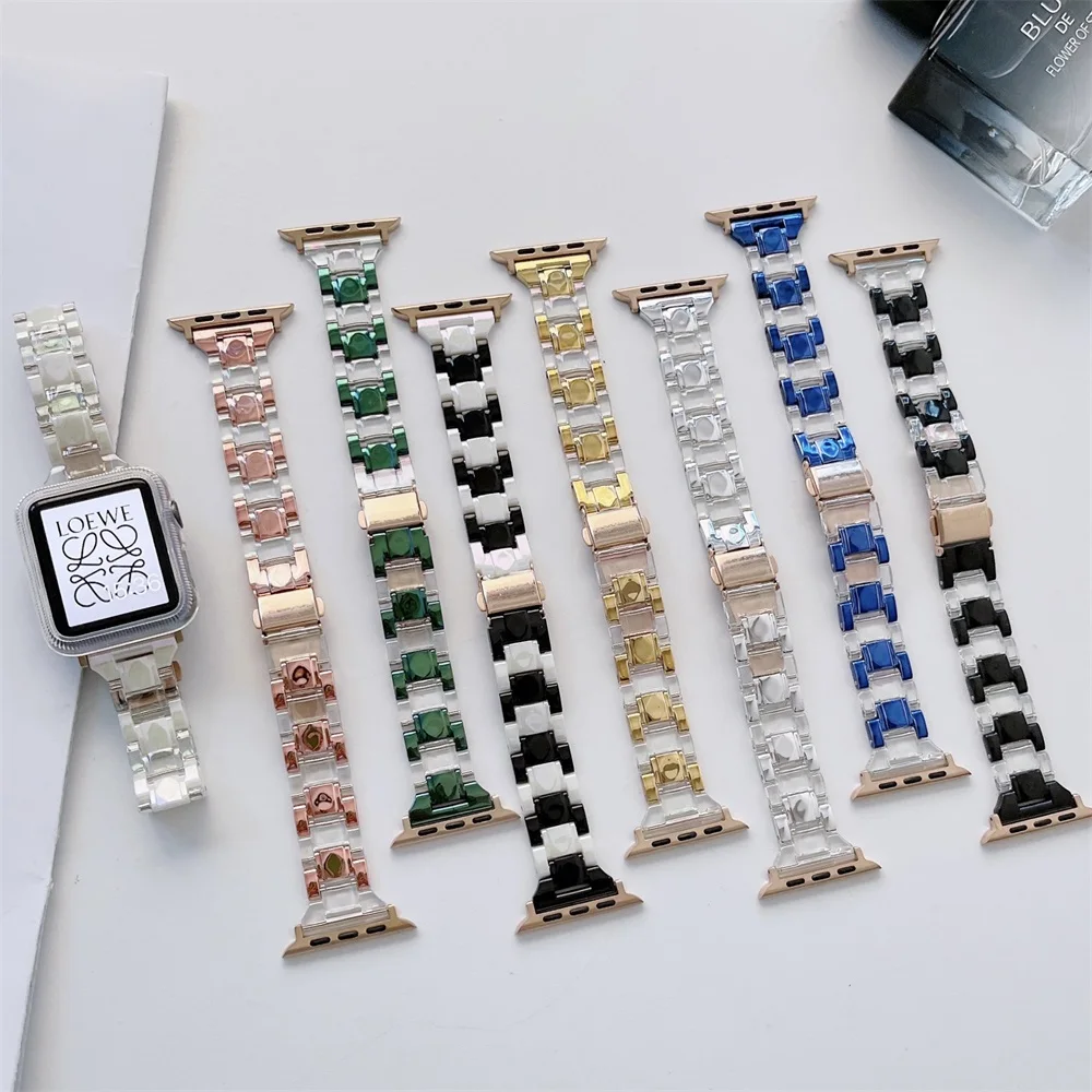 Luxury Strap for Apple Watch ultra 49mm Band Series SE 8 7 6 5 4 3 45mm 41mm 38 40mm 42mm 44mm slim bracelet Iwatch accessories