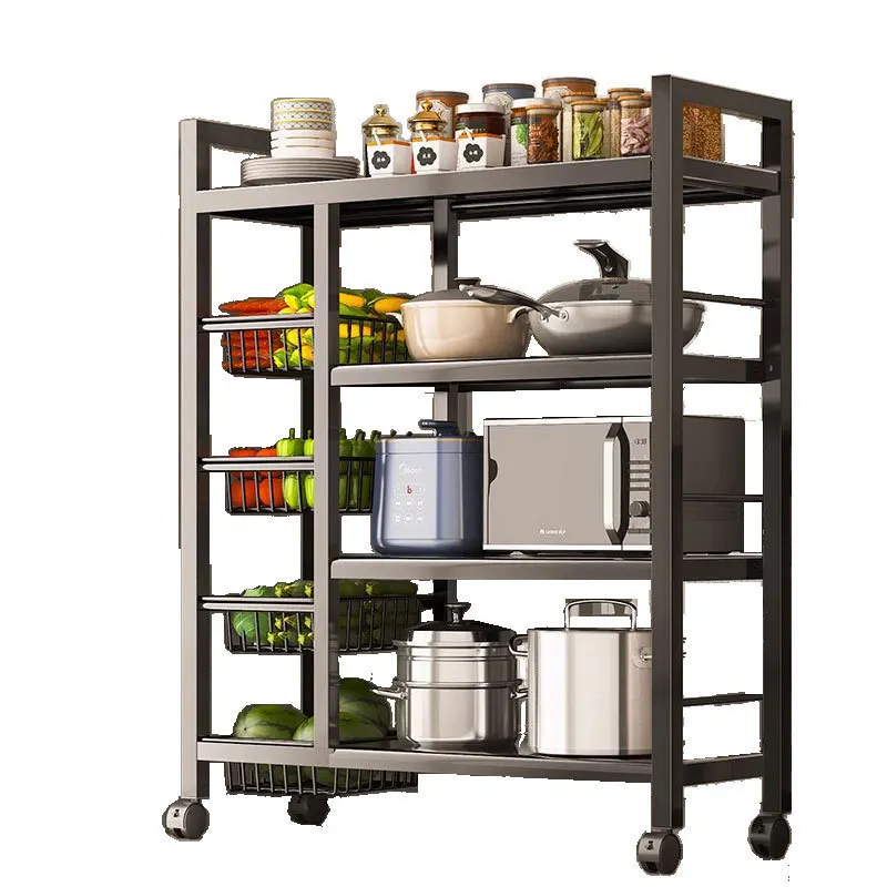 Multi-layer Rack Carbon Steel Household Net Basket Storage Rack Net Basket Floor Storage Rack Multi-purpose