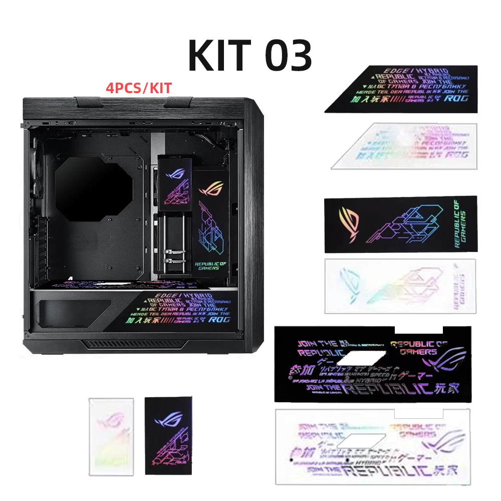 4pcs RGB Panel Kit For ROG Helios GX601 PC Case MOD DIY Buid ASUS