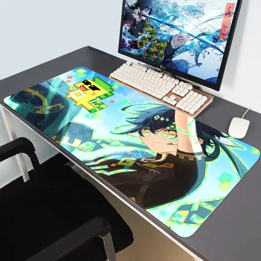 

HD Printing Mouse Pad Large Cool Kinich Genshin Impact Mousepad Laptop Gaming Accessories Keyboard Rug Non Slip Desk Mat Carpet