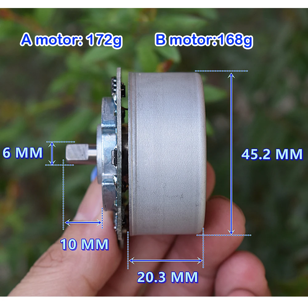 High Speed Large Torque BLDC BL4525 Outer Rotor Brushless Motor DC 12V 16.8V 24V 4400RPM PWM Speed Regulation for Fascial Gun