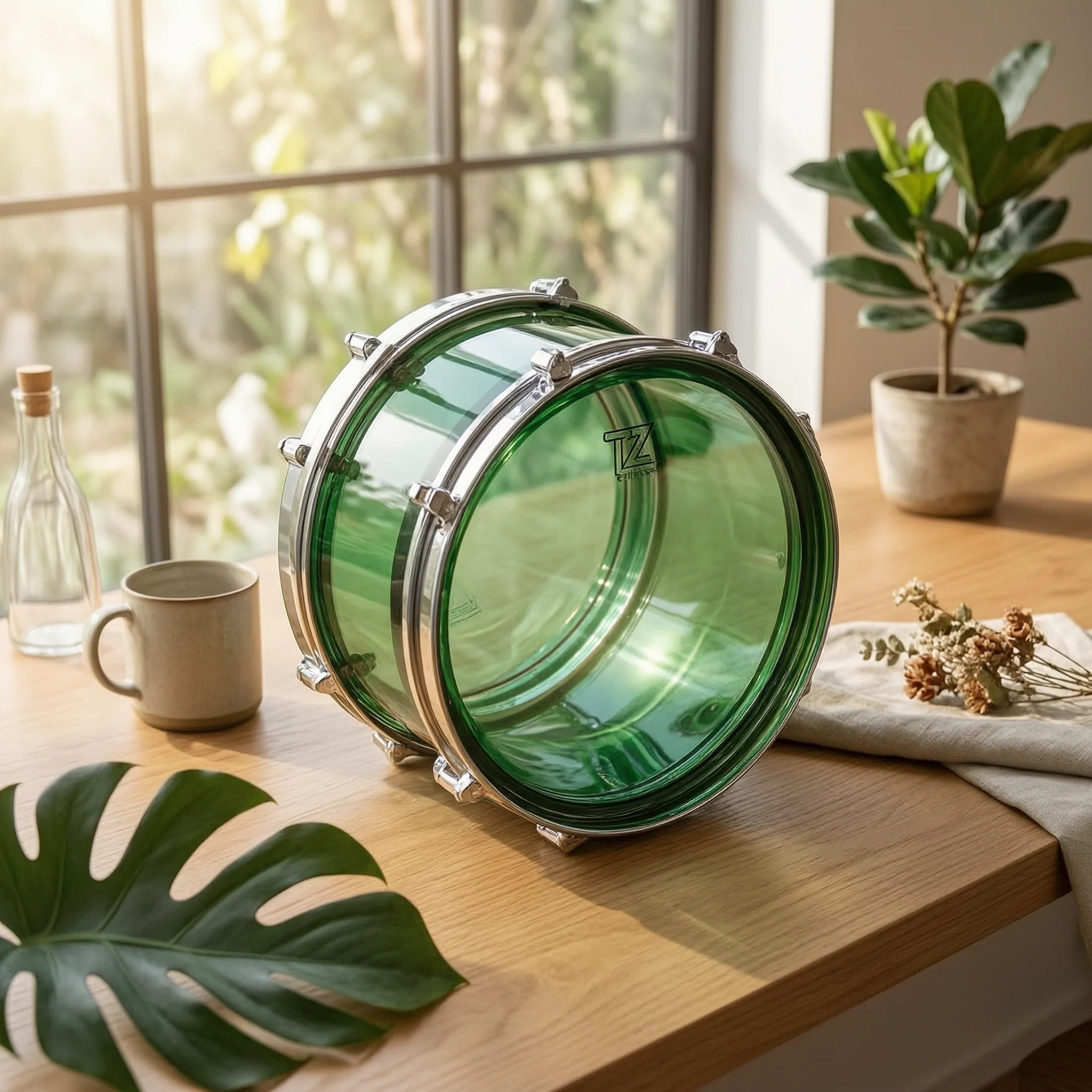 Marching Snare Drum Compact Snare Drum with Acrylic Shell Percussion Instrument Sturdy Adjustable for Drummers, Parades