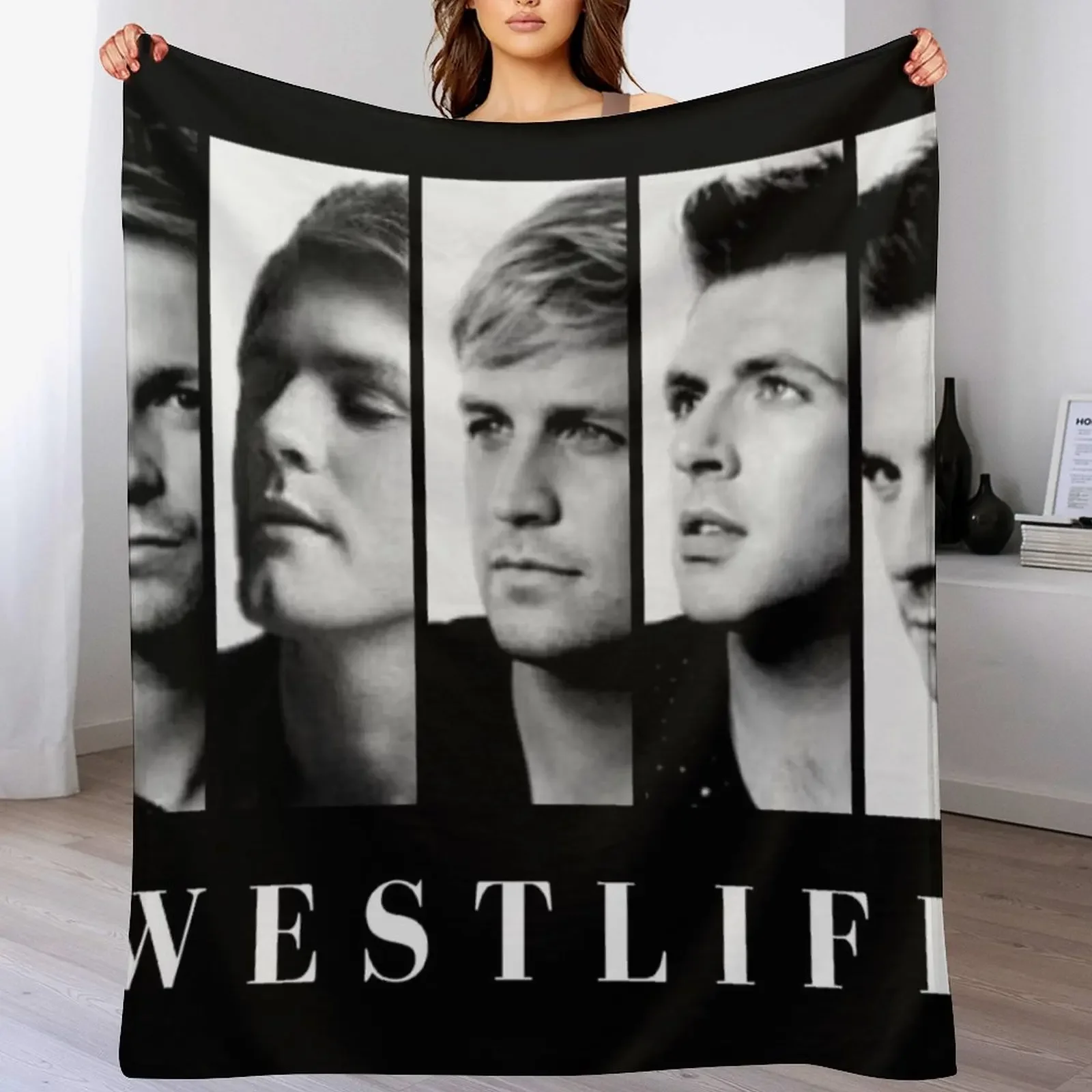 

West-life Vintage Members Throw Blanket Ultra Plush Cozy Blanket for Napping Sleeping